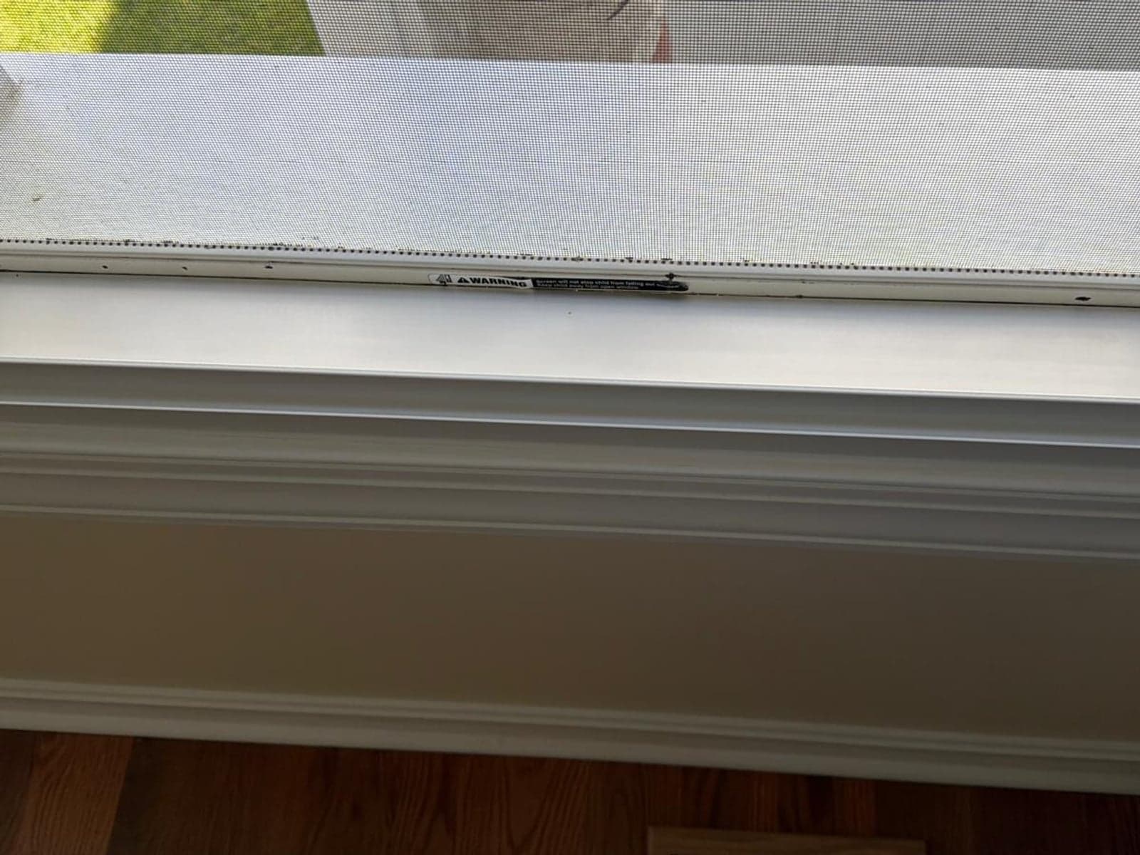 Window track and sill in a New Jersey home — after