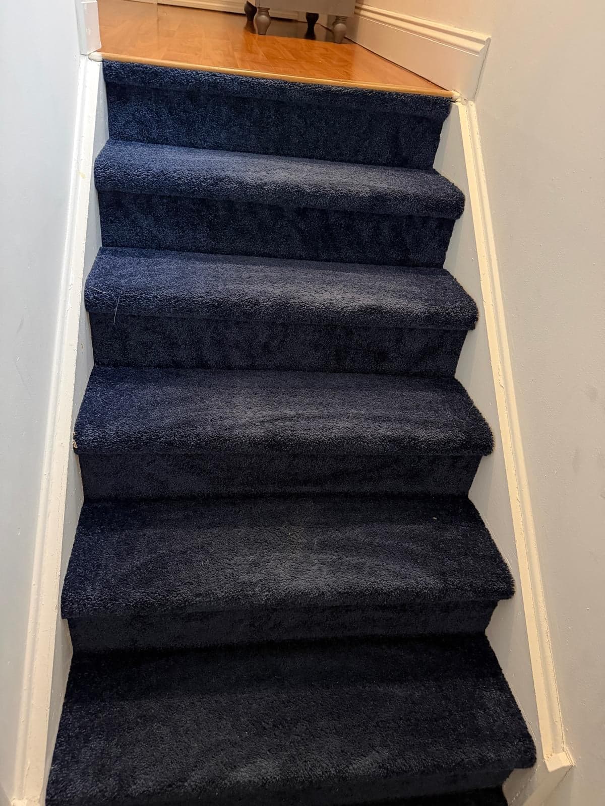 Carpeted staircase — after
